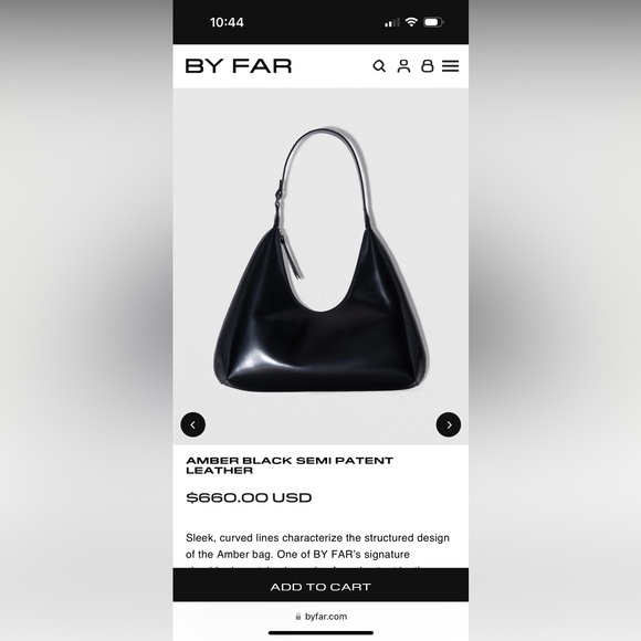 By Far Amber black semi patent leather bag - Picture 6 of 9
